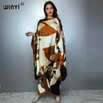WINYI plissé élastique robe ample plage couvrir caftan abaya dubaï robe de soirée de luxe robe de soirée abaya femme musulmane عات