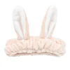 bandeau pour laver le visage, lapin, maquillage, support élastique pour filles, sangles pour cheveux, oreilles, turban, accessoires pour cheveux