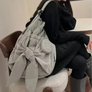 Sac à dos en Nylon pour femmes, grande capacité, mode décontractée, sac à bandoulière avec cordon de serrage, sac à main assorti avec tout