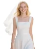 voile de mariée à être blanc noir, double couche, avec peigne, pour poule, enterrement de vie de jeune fille, décoration de fête de mariage