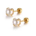 Une paire de petites boucles d&rsquo;oreilles pour femme, boules rondes en or et argent, plusieurs styles pour plusieurs perforations, jolies boucles d&rsquo;oreilles folles
