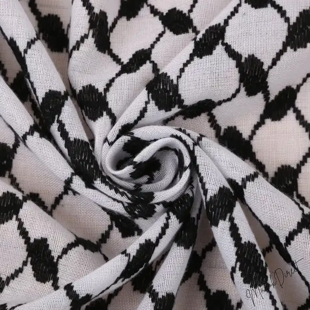 foulard arabe keffiyeh en coton pour hommes adultes, hijab musulman jacquard, accessoires de costume arabe, 125x125 cm, 140x140cm
