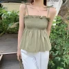couleur unie mode femmes hotsweet bases dos nu décontracté y2k camis vêtements sexy haut élégant