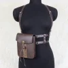 ceinture de taille pour femmes avec sac de taille rétro, adaptée au larp, ensemble de costumes de cosplay en simili cuir