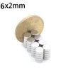 100 pièces/lot 6x2mm aimants ronds forts pour réfrigérateur, bricolage, construction, scientifique, artisanat, éducation 6*2mm