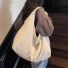 sac fourre tout chic en nylon de couleur unie avec plusieurs poches zippées, sac à bandoulière décontracté de grande capacité pour l'université, le travail et l'utilisation quotidienne