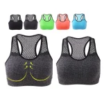 Soutien-gorge de sport respirant pour femmes, haut de sport rembourré sans fil extensible, gilet de Fitness sans couture, absorbe la sueur, course à pied, Yoga