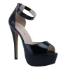 sandales d'été sexy pour femmes, talons super hauts de 14cm, bout ouvert, lanière à la cheville, plateforme, talons aiguilles, robe de soirée gladiateur, chaussures de mariage, 2025