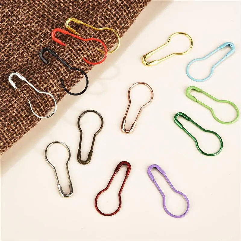 Épingles de sûreté colorées en métal pour vêtements, clip de fixation, épingles grossières pour la couture, l'artisanat de courtepointe, marqueur de point ogo, 100 pièces