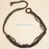 e56a – ceinture taille bohème en coton tressé, longueur réglable, pour femmes