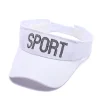 femmes hommes broderie texte sport visières casquette golf course tennis casquette protection uv haut vide crème solaire casquettes