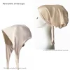 3 couleurs nouveau réglable satin musulman sous écharpe casquette satin doublé modal sous embouts protéger les cheveux double couches intérieur hijab
