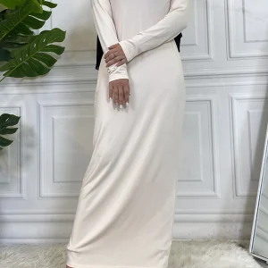 Abaya-Robe d’intérieur décontractée pour femmes musulmanes, hijab à col roulé, robe maxi, caftan turc, vêtements islamiques Abaya-Robe d’intérieur décontractée pour femmes musulmanes, hijab à col roulé, robe maxi, caftan turc, vêtements islamiques