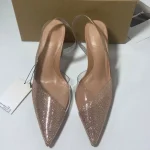 Chaussures élégantes à talons hauts pour femmes, strass brillants, sandales d&rsquo;été transparentes à la mode pour mariée et mariage, 2025