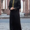 2026 mode musulmane abayas pour hommes eid moyen orient arabe caftan brodé col montant hommes jubba thobe islam robe longue décontractée