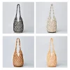 sac à main tissé bohème tendance pour femme, sac à main ajouré fait à la main, design exquis, sac à main de plage d'été, saison d'été