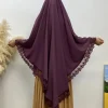 une couche dentelle nida longue khimar pour les femmes abaya musulman hijab ramadan prière 2025 eid hijabs burka foulard djellaba niqab