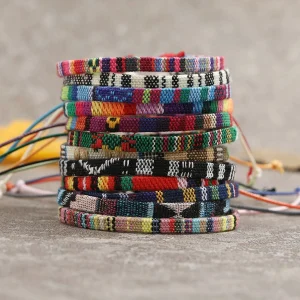 12 pièces Boho surfeur plage Bracelet ensemble hommes et femmes tressé Boho été Bracelets à la main Festival bijoux