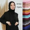 28 couleurs Modal coton Jersey Hijab écharpe Ramadan longue châle musulman plaine solide doux Turban enveloppes pour les femmes bandeau