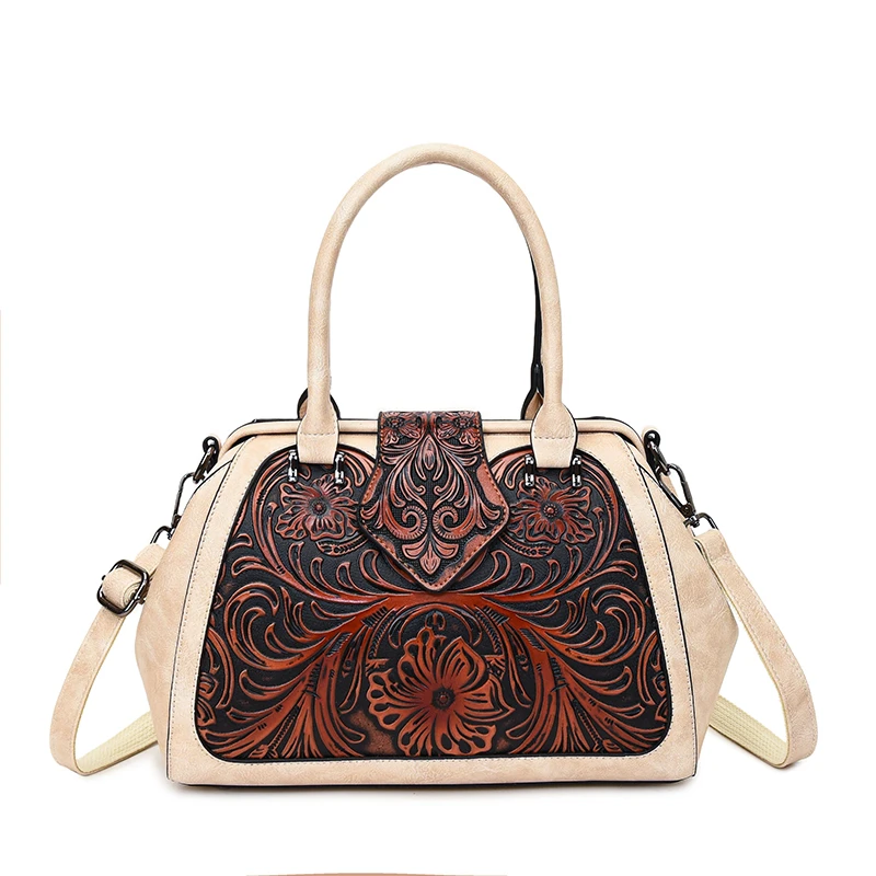 Sac à main rétro de haute qualité pour femmes, sac à bandoulière luxueux de styliste, soulagement 3D, poche de bureau, marque Bolsos Lujo, nouveau paquet cadeau