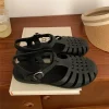 nouvelle sandale porter à l'extérieur d'été rétro tissage creux japonais sandales à fond plat pour les femmes décontracté plage chaussures femme