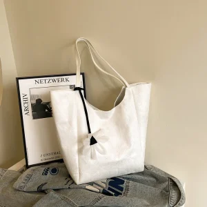 Sac à bandoulière grand sac à main couleur unie sac sous les bras sac à provisions pour les femmes travail Shopping voyage