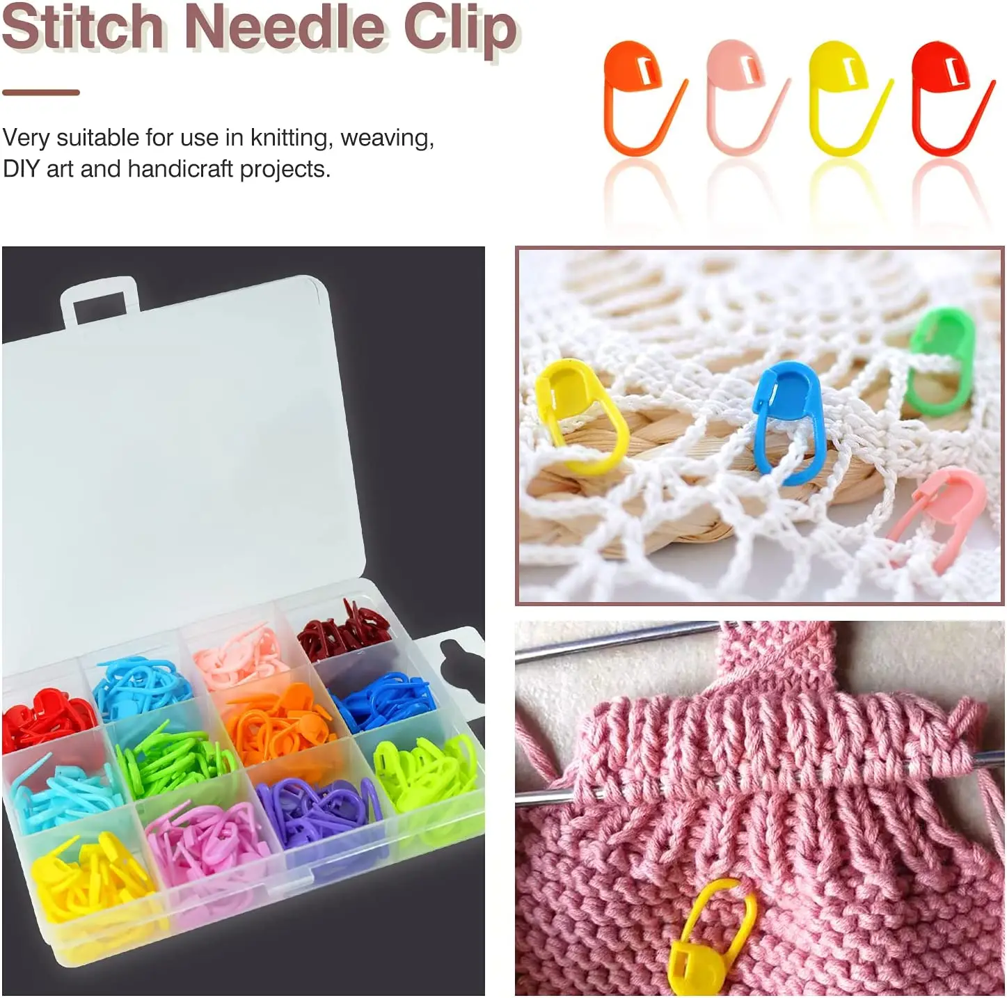 Épingles de sûreté en plastique colorées, marqueurs de tricot, Clips de points au Crochet pour bricolage, tricot, couture, accessoires pour vêtements artisanaux, 50/100 pièces