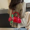 sac à main en cuir pu pour femme, petit, haut de gamme, rétro, solide, bandoulière, luxe, baril, français, initié
