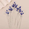 Épingles à cheveux de mariée en strass pour femmes, 5 pièces, épingles à cheveux de mariage faites à la main, accessoires de fête, bijoux pour femmes, couvre chef de mariage