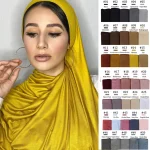 Hijab en Jersey Extensible pour Femme, Écharpe de Sauna, Turban Doux, Couvre-chef, Bonne Couture, Commande Jesey