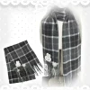 miffy noir écharpe à carreaux automne hiver chaud polyvalent mignon écharpe pour femmes fille mode coton étoles écharpe cadeaux de noël