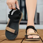 Sandales d&rsquo;été pour hommes, nouvelles chaussures de sport tendance, antidérapantes, résistantes à l&rsquo;usure, semelles souples, chaussures de plage Cool pour hommes