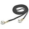 ceinture décontractée pour femmes, boucle en perles, décoration tissée, corde de taille fine avec robe, 140cm, accessoires de mode pour dames