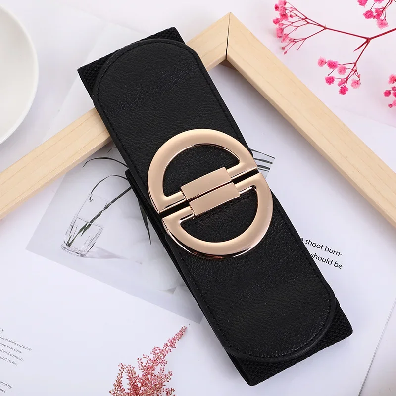 Ceinture de Styliste en Tricot pour Femme, Paire Or, Noir, artificiel astique, Large, Blanc, Rouge, Bonne Qualité