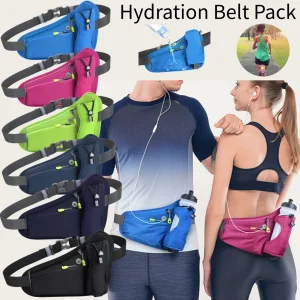 Sacs de taille de course porte-bouteille d&rsquo;eau sac de ceinture d&rsquo;hydratation téléphone portable Jogging sac de cyclisme pour hommes femmes sport Fanny Pack Gym Run
