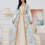 Robe de soirée en dentelle arabe pour femmes, col en V, perles lourdes, ligne a musulmane, délicate, bal d&rsquo;anniversaire, élégante, 2 pièces, personnalisée, dubaï