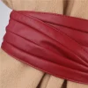ceinture de taille large élastique en cuir pu pour femmes, élégante, douce et réglable, décoration de robe, décoration de fête