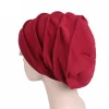 bonnet turban élastique en coton doux pour femmes, hijabs musulmans, chapeau de chimio