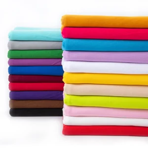 Tissu Jersey extensible 4 voies de couleur unie, 65 pouces de largeur, pour bricolage, Textile de couture pour vêtements de sport, T-Shirt, foulard et décoration de la maison