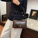 Sac à main en cuir pour femmes, élégant, mode, fourre-tout de styliste, sac à bandoulière classique de luxe pour le bureau et l&rsquo;usure quotidienne