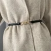 ceinture de luxe en métal fin pour femme, couleur or, accessoire à la mode, pour robe en jean, 2024