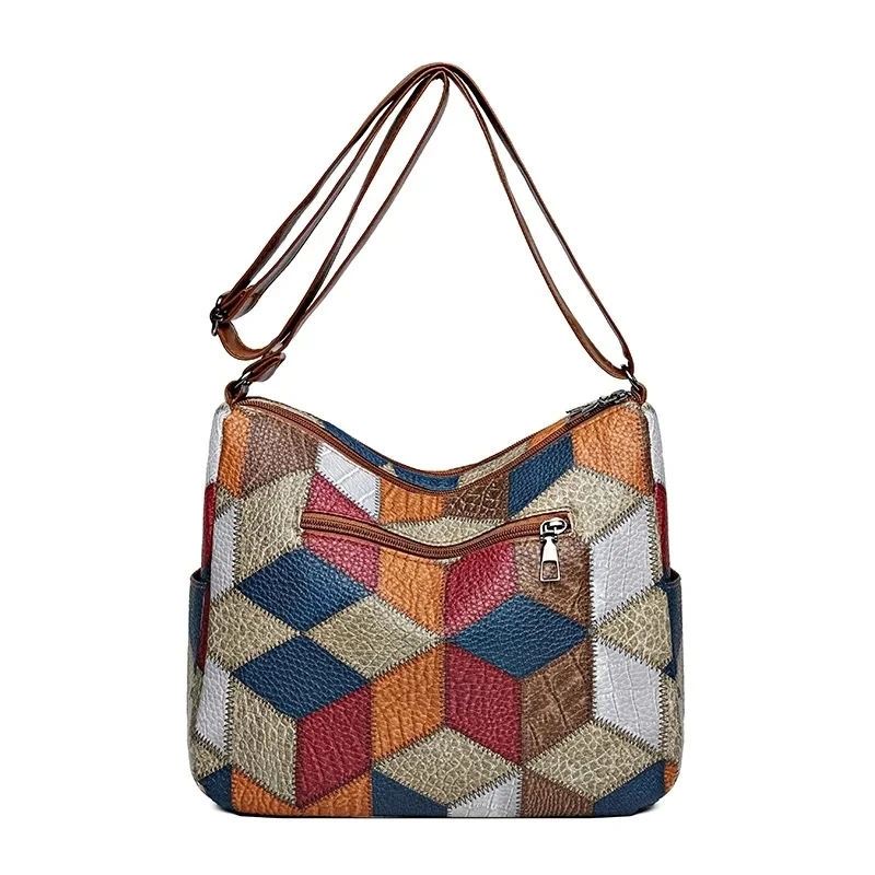 Sac à bandoulière Vintage élégant pour femmes, sac à main tendance, sac à bandoulière multi-poches, sac à bandoulière rétro assorti pour le quotidien