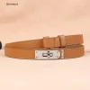 ceinture fine élégante en cuir véritable pour femmes, cintré à la taille élégant pour robes, accessoire de taille à la mode