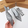 femmes sandales 2025 printemps melissa femme slingback chaussures mode dames talons hauts élégant med talon bout pointu sans lacet sandale