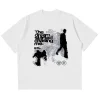 street wear harajuku hip hop camiseta masculina y2k rétro surdimensionné manga curta impressa camiseta moda algotton retro estética