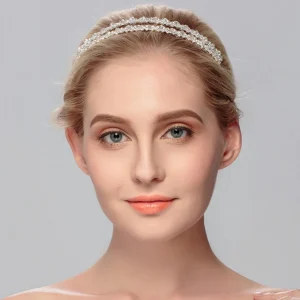 Bandes de cheveux en cristal Double couche brillantes pour femmes et filles, bandeau scintillant en strass, cerceaux pour cheveux, accessoires de cheveux à la mode