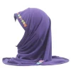 hijab pour filles musulmanes, écharpe arabe islamique, châles pour enfants, motif de fleurs, ramadan, beau