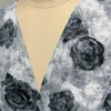 abaya musulman d'été, base grise, imprimé rose noire, long cardigan pour femmes, vêtements islamiques élégants et modestes avec motif floral artistique
