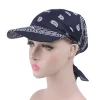 mode musulman hijab turban chapeau pour femmes casquette de baseball chapeaux de soleil foulard écharpe bord casquettes imprimé fleuri femme foulards bandanas