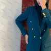 blazer élégant à double boutonnage pour femmes, tenues abaya musulmanes de dubaï, revers patricia, veste formelle sur mesure, vêtements 1 pièce, 2025